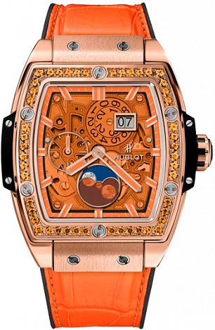 Replica Hublot MOONPHASE GOLD KING OF ORANGE 42MM 647.OX.5381.LR.1206 watch